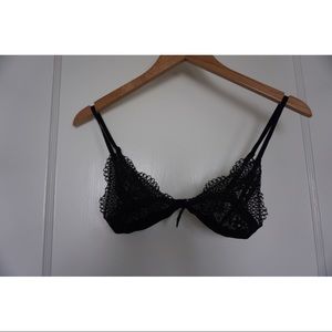 Triangle lace bralette.